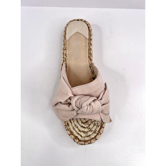 J/Slides Ritsy Espadrille Pink Suede Bow Slides Size 8.5 NWOB - Picture 3 of 10